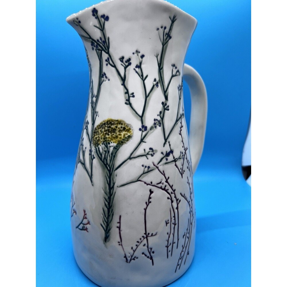 Anthropologie Floral Nature Multicolor Pitcher Home Décor dagny botanical